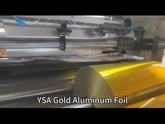 8011 โลลอลูมิเนียมฟอยล์ทอง อาหารเกรด 35 ไมครอน โลลอลูมิเนียมในโรล โลลอลูมิเนียมจัมโบ