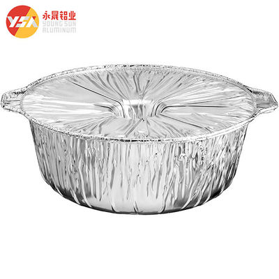 ODM กระปุกโฟลยอลูมิเนียมแบบทิ้งครั้งเดียว พร้อมฝาโฟลยอลูมิเนียม 255*91mm 2200ml 75oz