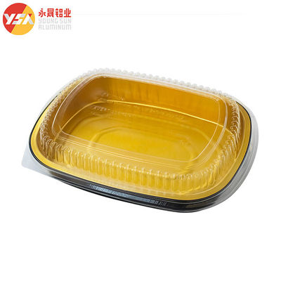 16oz Smoothwall สีดําและทอง น้อย Oblong โฟลย์เอาออกกระทะ