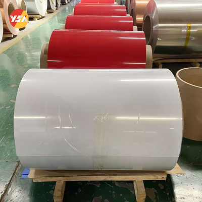 ขดลวดอลูมิเนียมเคลือบสี 3004 วัสดุป้องกันการกัดกร่อนพิเศษสำหรับตัวเครื่องใช้ไฟฟ้าภายในบ้าน ขนาด 0.2-2.0 มม. ขนาดที่กำหนดเอง