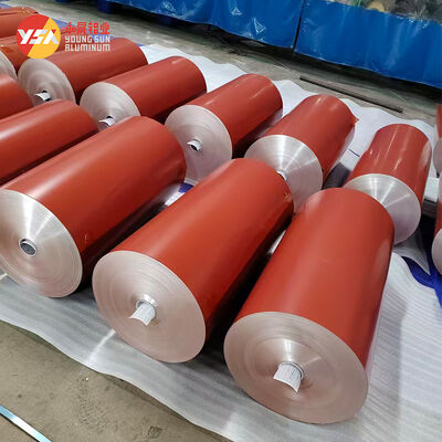 5052 PVDF เคลือบอะลูมิเนียมคอยล์ 0.3 มม.-3.0 มม. ความกว้างที่กำหนดเอง ทนทานต่อสภาพอากาศสำหรับหลังคา รางน้ำ อาคาร ผนัง