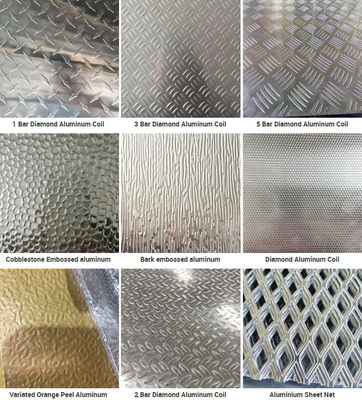 H112 แผ่นตาหมากรุกอลูมิเนียม 5 บาร์ 4x8 แผ่นอลูมิเนียมเพชรแผ่นนูน