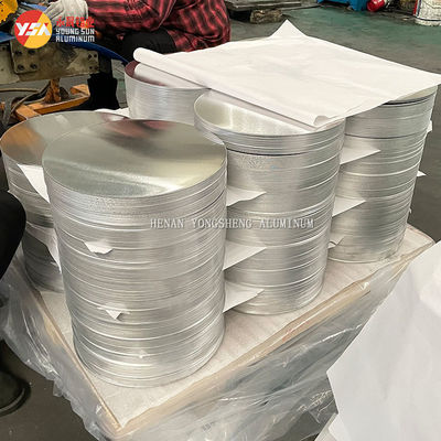 แผ่นอลูมิเนียมทรงกลม 1060 หนา 0.55 มม. เทมเปอร์ O H แผ่นกลมเครื่องครัว ขนาดสั่งทำ ความเรียบสูง ขอบไร้ครีบ เกรดอาหาร